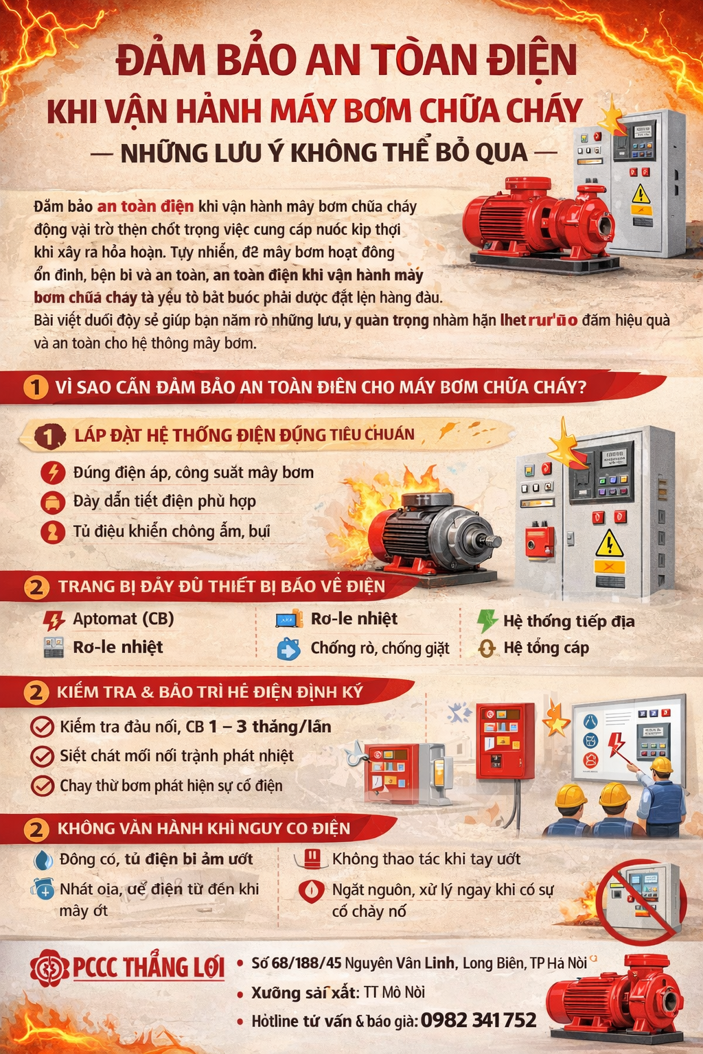 Đảm Bảo An Toàn Điện Khi Vận Hành Máy Bơm Chữa Cháy – Những Lưu Ý Không Thể Bỏ Qua